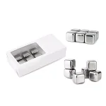 Visol Arctic 6-Piece Stainless Steel Ice Cube Set for Whiskey and Scotch thumbnail 1