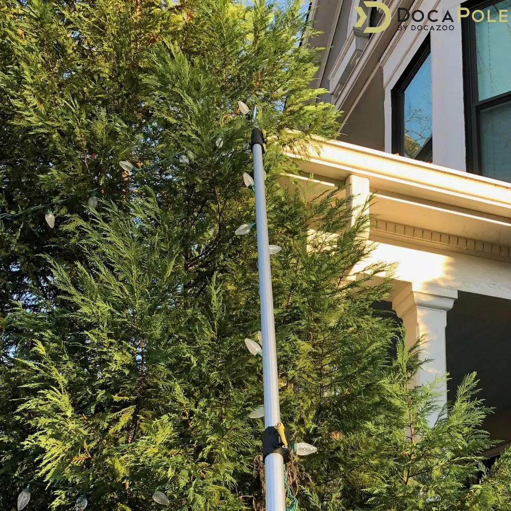 DocaPole Big-Reach Pole Hook Attachment for Extension Poles, Zinc-Coated Utility Hook for Hanging and Retrieval