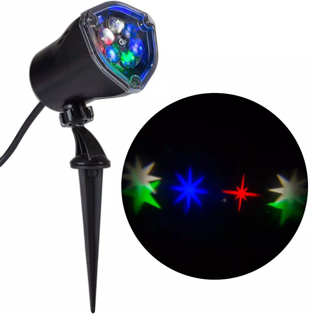 LightShow Whirl-a-Motion RGBW LED Star Projection Stake Light
