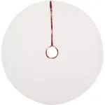 VHC Brands 48 in. Holiday Cherry Red Plaid Cotton Christmas Tree Skirt with Gold Embroidery thumbnail 2