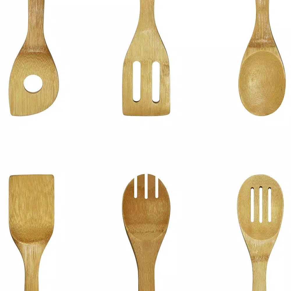 Oceanstar Ocean Star 6-Piece Bamboo Cooking Utensil Set - Natural Wood Kitchen Tools