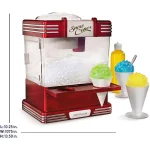 Nostalgia Retro Red Countertop Snow Cone Machine, 300 oz. Capacity Ice Crusher thumbnail 4