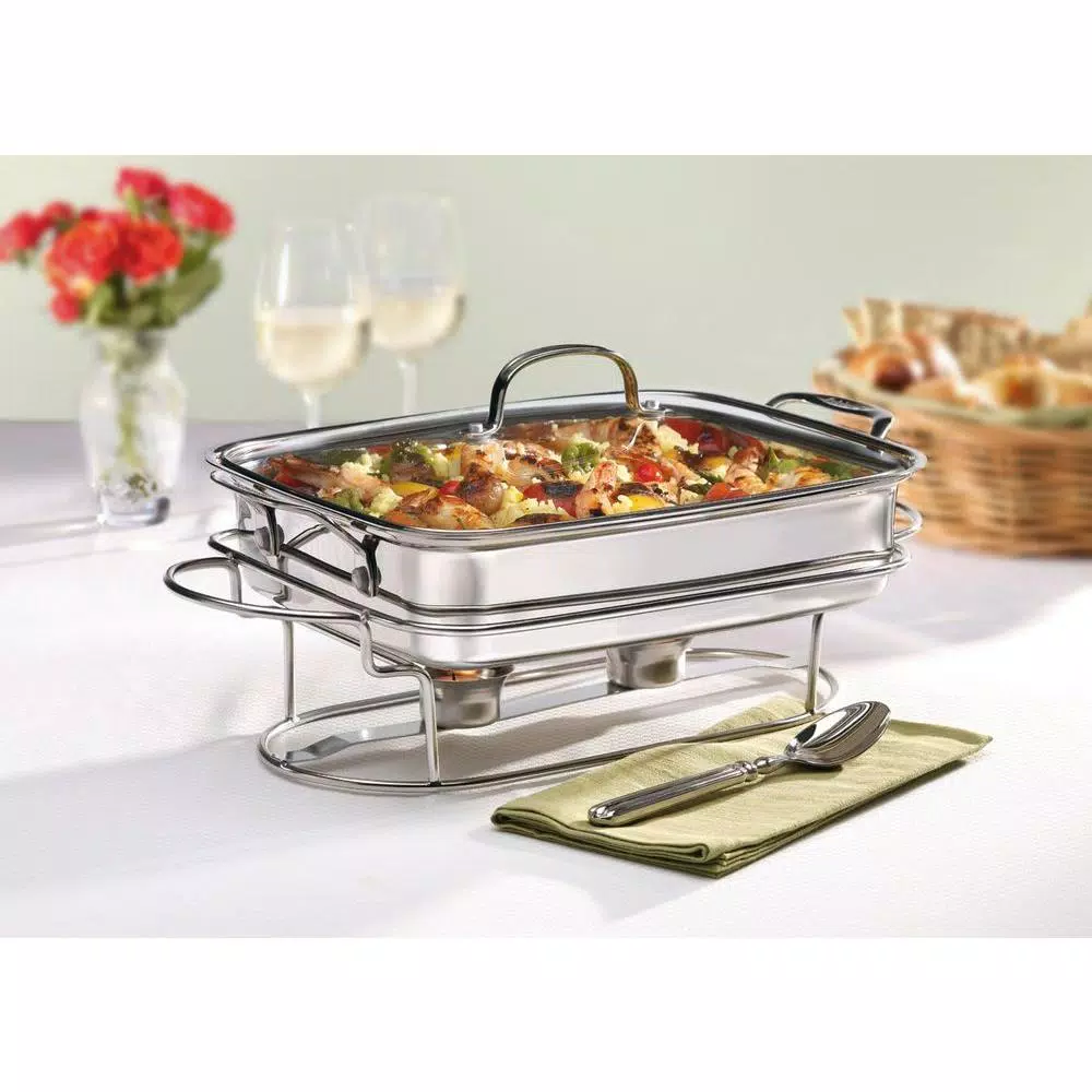 Cuisinart 7BSRT-31 Classic Entertaining 5 Qt. Rectangular Stainless Steel Buffet Server