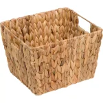 Trademark Innovations 11.5 in. Rectangular Hyacinth Wicker Storage Basket with Handles thumbnail 2