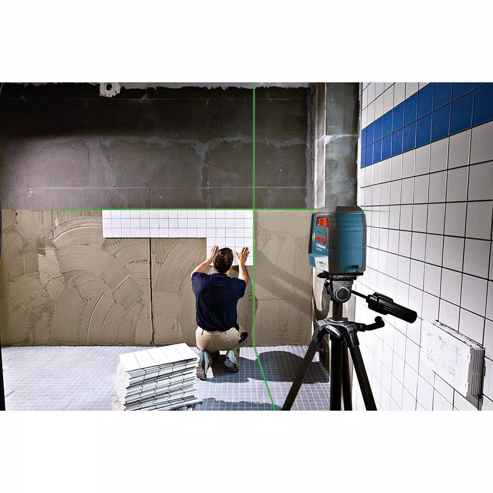 Bosch GLL40-20G VisiMax Green Beam Self-Leveling Cross Line Laser, 40 ft.
