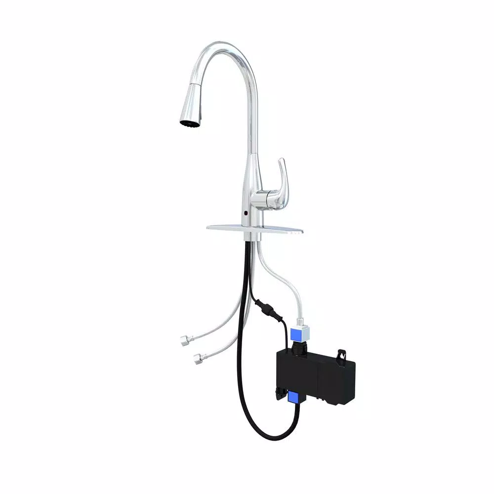 Flow Series Motion Activated Single-Handle Pull-Down Kitchen Faucet, Brushed Nickel (3-Pack)