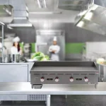 Magic Chef 48 in. Commercial Thermostatic Gas Countertop Griddle, Stainless Steel thumbnail 3