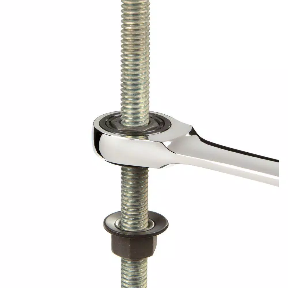 TEKTON 10 mm Stubby Ratcheting Combination Wrench, 6-Point Box End