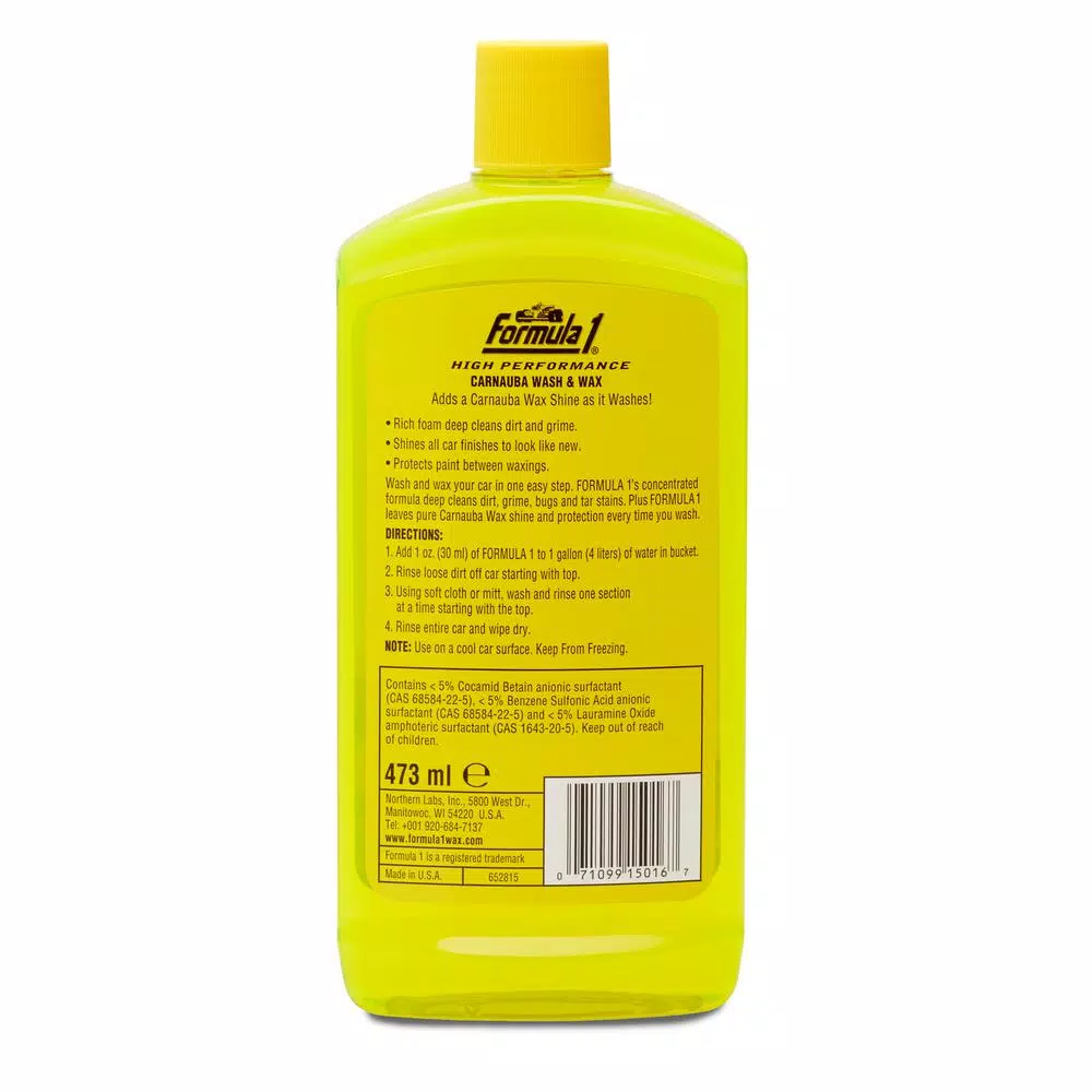 Formula 1 Carnauba Wash and Wax, 16 oz.
