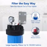 Express Water 1-Stage Whole House Sediment Water Filtration System with Pressure Gauge thumbnail 3