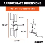CURT 2-Bike Tray-Style Hitch-Mounted Bike Rack, 1-1/4" or 2" Receiver thumbnail 4