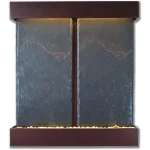 Water Wonders Nojoqui Falls Double Panel Lightweight Slate Wall Fountain with Copper Vein Trim thumbnail 1