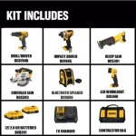 DEWALT 20V MAX Cordless 6-Tool Combo Kit with (2) 2.0 Ah Batteries & Charger thumbnail 2