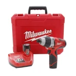 Milwaukee 2455-22 M12 12V Lithium-Ion Cordless 1/4 in. Hex No-Hub Driver Kit with (2) 1.5Ah Batteries & Hard Case thumbnail 1