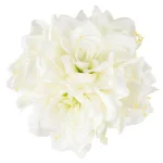Pure Garden 8.5 in. Cream Lily Floral Arrangement in Square Glass Vase thumbnail 10