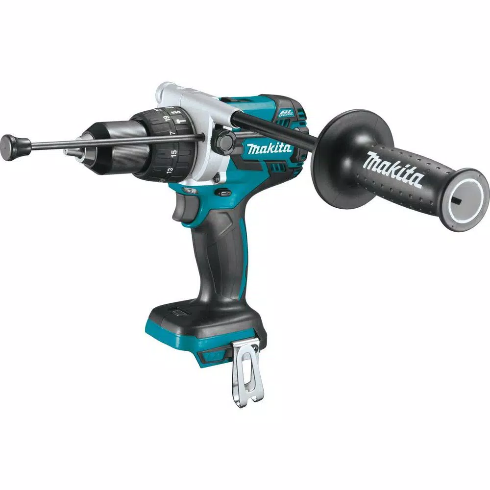 Makita 18V LXT Brushless Cordless Tool Combo Kit: Impact Driver, Hammer Drill, Reciprocating Saw & Battery Starter Pack