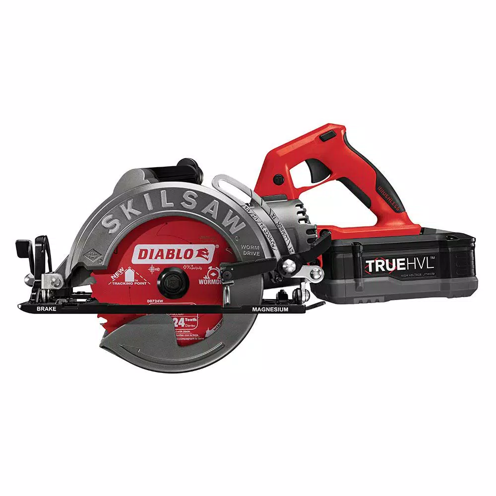 SKILSAW 48V Cordless 7-1/4 in. Worm Drive Circular Saw Kit with TRUEHVL Battery and Diablo Blade