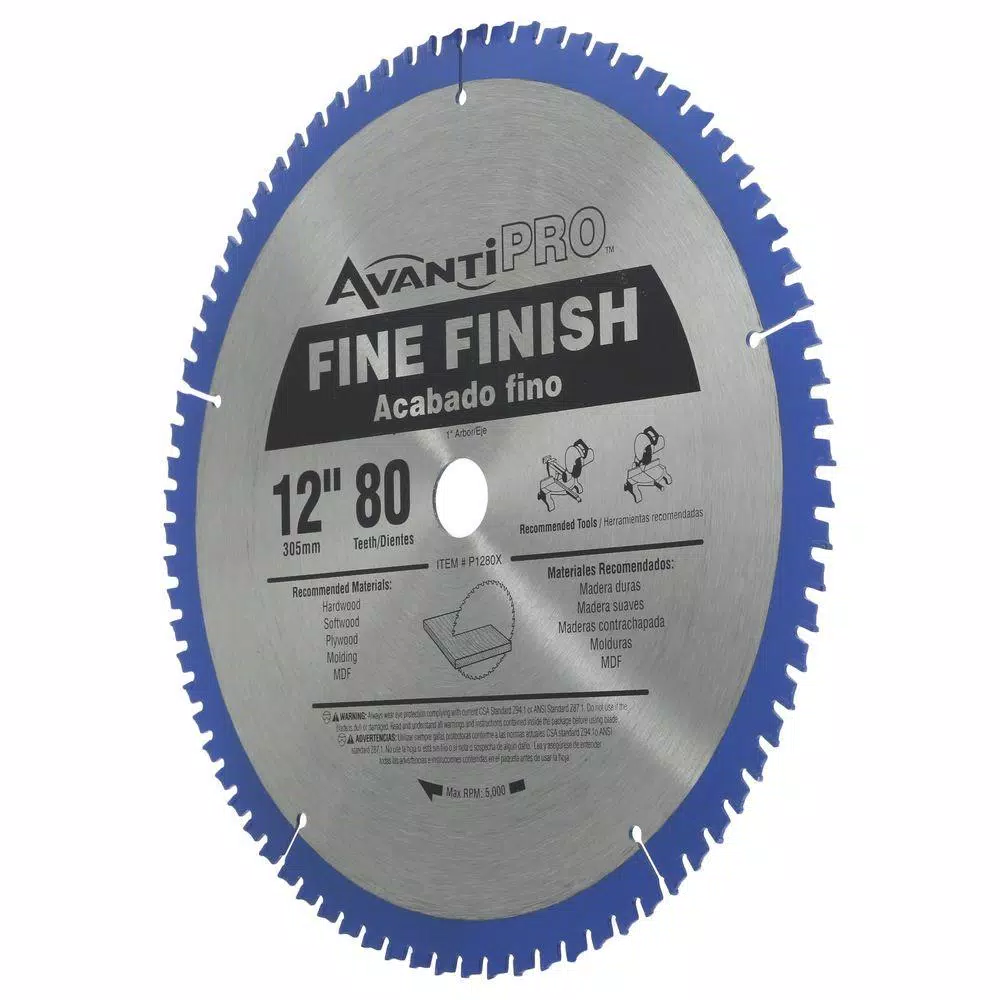 Avanti Pro AvantiPRO 12 in. x 80-Teeth Fine Finish Carbide Circular Saw Blade (2-Pack)