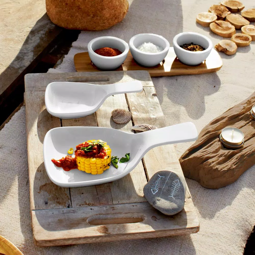 Villeroy & Boch Artesano Acacia Wood Serving Tray, Elliptical Divided Serving Dish