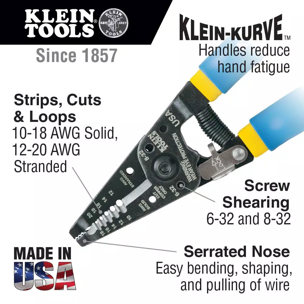 Klein Tools 2-Piece Voltage Tester and Wire Stripper Tool Set with Non-Contact Detector and Copper Wire Cutter
