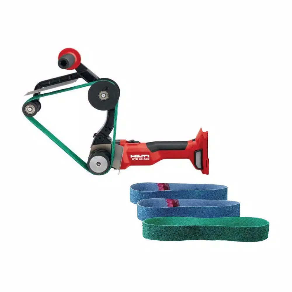 Hilti 22V Cordless Brushless Tube Belt Sander and Abrasive Kit