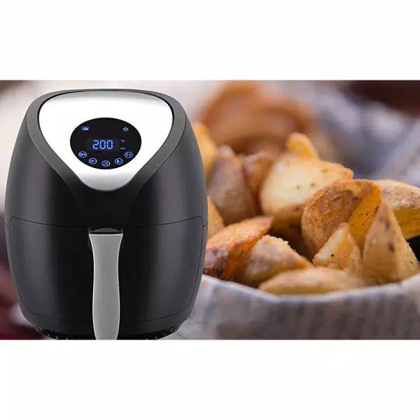 Emerald 1812 4.22 Qt Air Fryer with 1400W Power and Digital LED Touch Display, Black