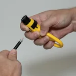 Klein Tools Coaxial Cable Compression Crimper and 2-Level Cable Stripper Tool Set thumbnail 5