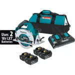 Makita 18V X2 LXT Brushless 7-1/4" Circular Saw Kit with 4 5.0Ah Batteries and Charger thumbnail 2
