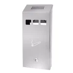 Alpine Industries Stainless Steel Wall-Mounted Cigarette Disposal Station Outdoor Ashtray thumbnail 1