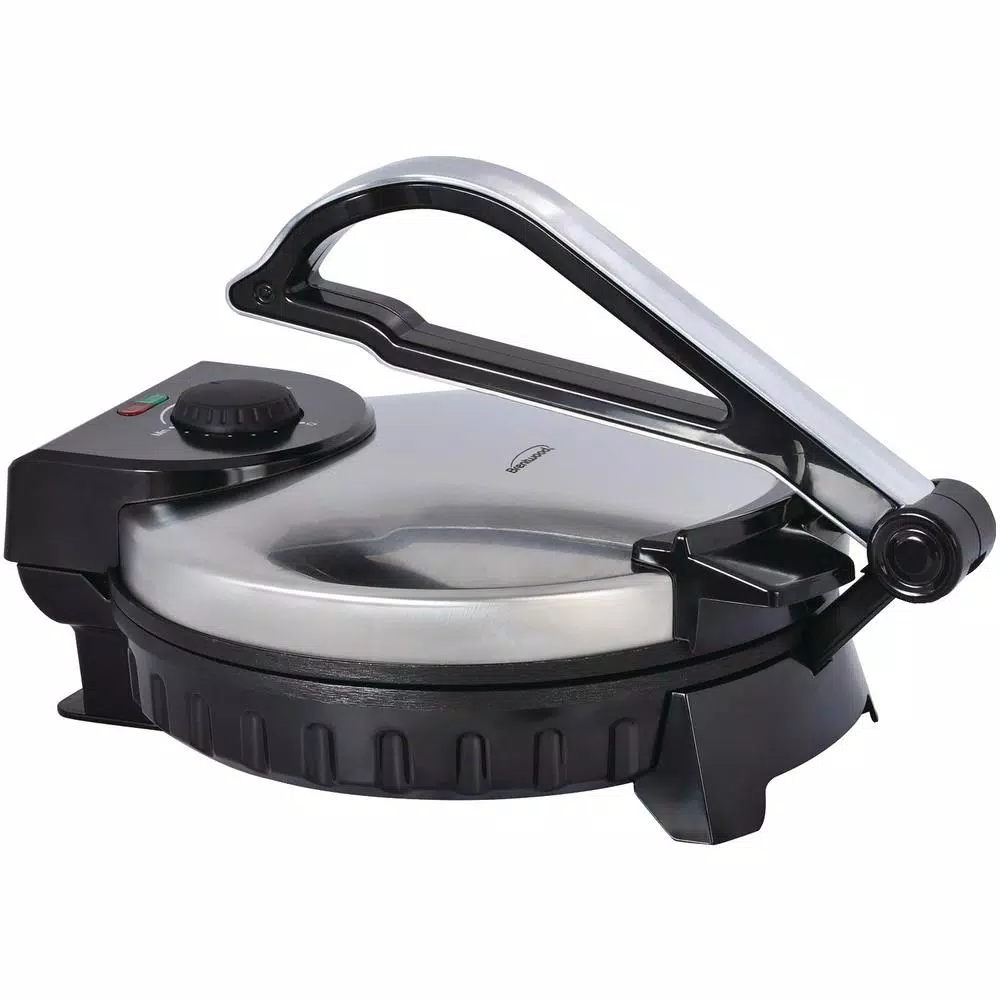 Brentwood Appliances TS-128 10 in. Nonstick Electric Tortilla Maker, Stainless Steel
