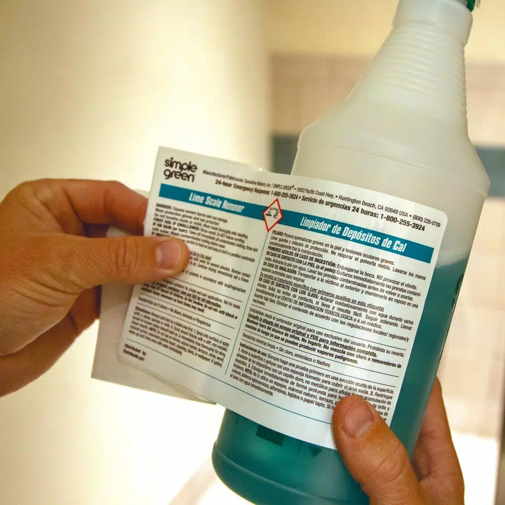 Simple Green Lime Scale Remover Secondary Labels, Bilingual, 10-Pack