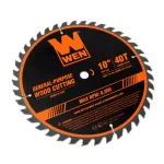 WEN 10 in. 40-Tooth Carbide-Tipped Woodworking Saw Blade for Miter and Table Saws thumbnail 4
