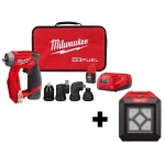 Milwaukee M12 FUEL 12V Brushless 4-in-1 Installation Drill Driver Kit with M12 Rover Flood Light thumbnail 1