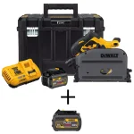 DEWALT FLEXVOLT 60V MAX Brushless 6-1/2 in. Track Saw Kit with (2) 6.0Ah Batteries thumbnail 1