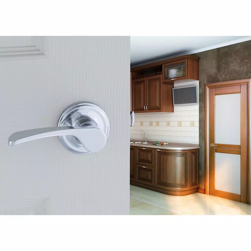 Copper Creek Scandinavian Kash Polished Stainless Steel Passage Door Lever, Modern Interior Hardware