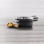 Calphalon Select by Calphalon 3-Piece Hard-Anodized Aluminum Nonstick Cookware Set, Black thumbnail 4