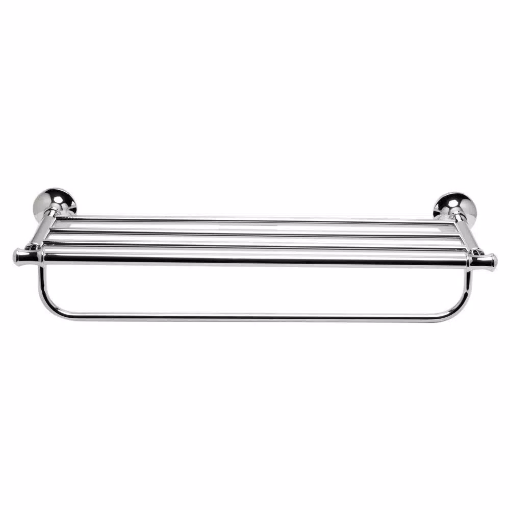 ALFI BRAND AB9583 23.63 in. Wall Mount Towel Rack with Shelf, Polished Chrome