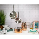BergHOFF Vintage Collection 10-Piece Hammered Copper Stainless Steel Cookware Set thumbnail 3
