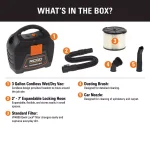 RIDGID 18V Cordless 3 Gal. Wet/Dry Handheld Shop Vacuum (Tool Only) thumbnail 2