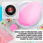 Nostalgia Retro Aqua Cotton Candy Maker - Works with Hard Candy & Sugar Free Candy thumbnail 4