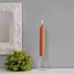 ROOT CANDLES 9 in. Timberline Collenette Rust Taper Candles, Beeswax Enriched, Box of 4 thumbnail 1