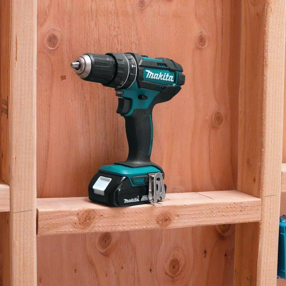 Makita 18V LXT Cordless 1/2 in. Compact Hammer Driver Drill Kit with Two 2.0 Ah Batteries, Charger, and Case
