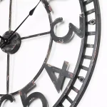 Utopia Alley Manhattan Industrial 32" Oversized Wall Clock, Analog Quartz, Black Metal thumbnail 10