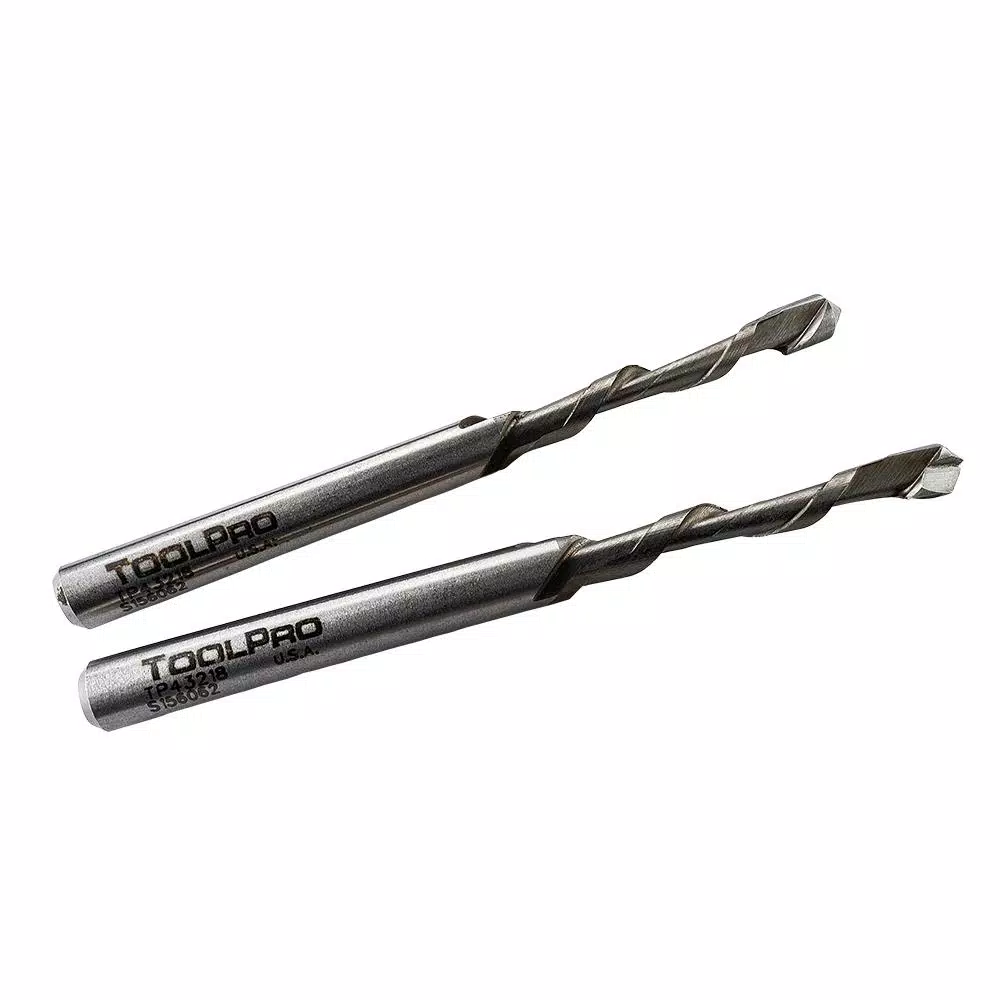 ToolPro 3/16 in. Piloted Down Spiral Cutout Bits, 100-Pack