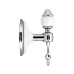 MODONA ARORA Double Robe and Towel Hook - White Porcelain and Polished Chrome thumbnail 3
