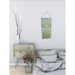 Unbranded Marmont Hill Green Heart Macrame Wall Tapestry - Hand Woven Cotton Wall Hanging thumbnail 1