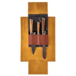 Cangshan H1 Series 4-Piece Professional Knife Set with Genuine Leather Roll and Teak Wood Handles thumbnail 3