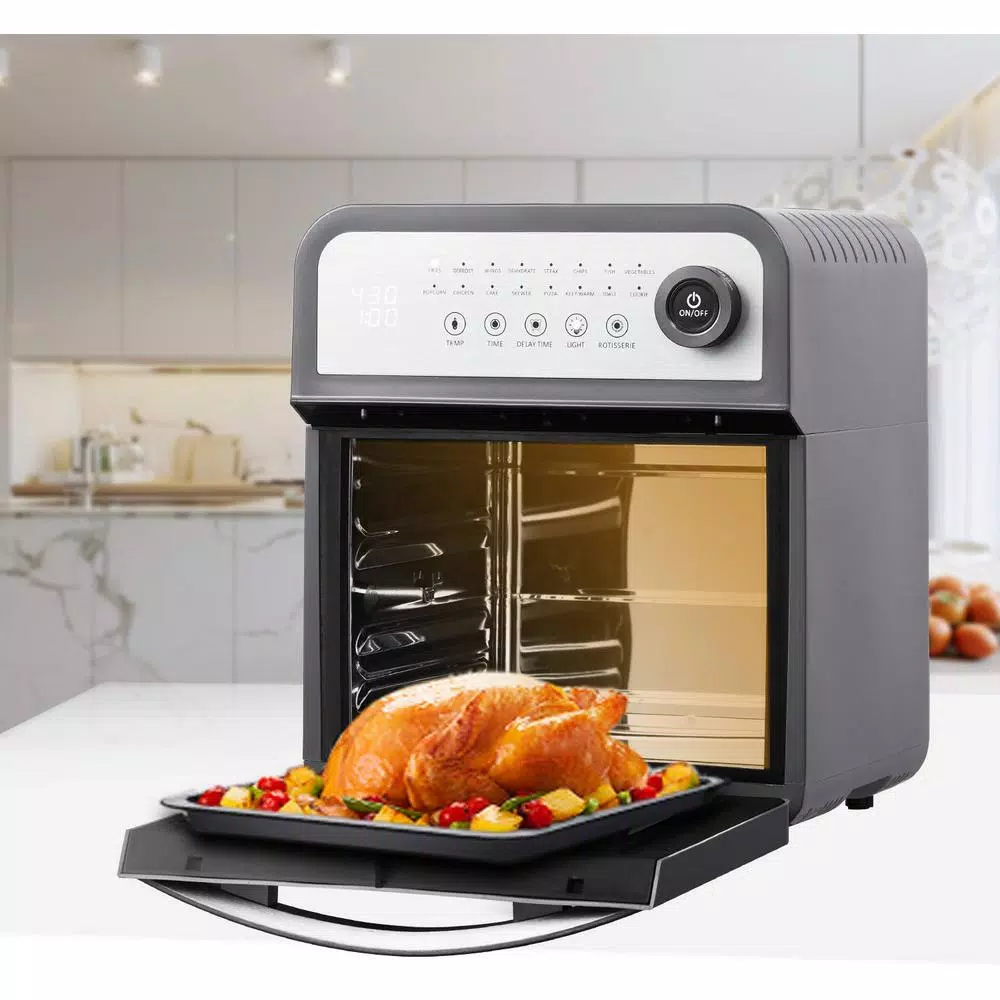 Geek Chef 12 Qt. Air Fryer Oven with Rotisserie, 1600W Multi-Function Countertop Oven with 16 Presets