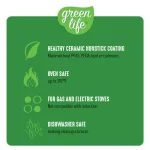 GreenLife Diamond 11 in. Aluminum Ceramic Nonstick Square Griddle, Black thumbnail 2