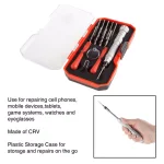Stalwart 15-Piece Repair Tech Tool Kit with Precision Screwdrivers and Carrying Case thumbnail 5